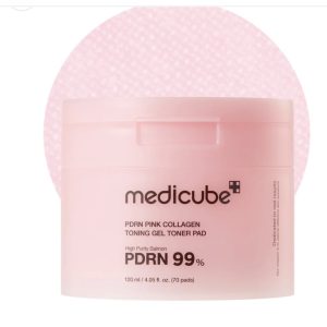 PDRN Pink Collagen Toning Gel Toner Pad - Επιθέματα εντατικής ενυδάτωση, σύσφιξης & λάμψη
